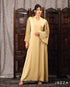 Ethereal Elegance: Pleated Sleeve Crush Satin Dress 60493